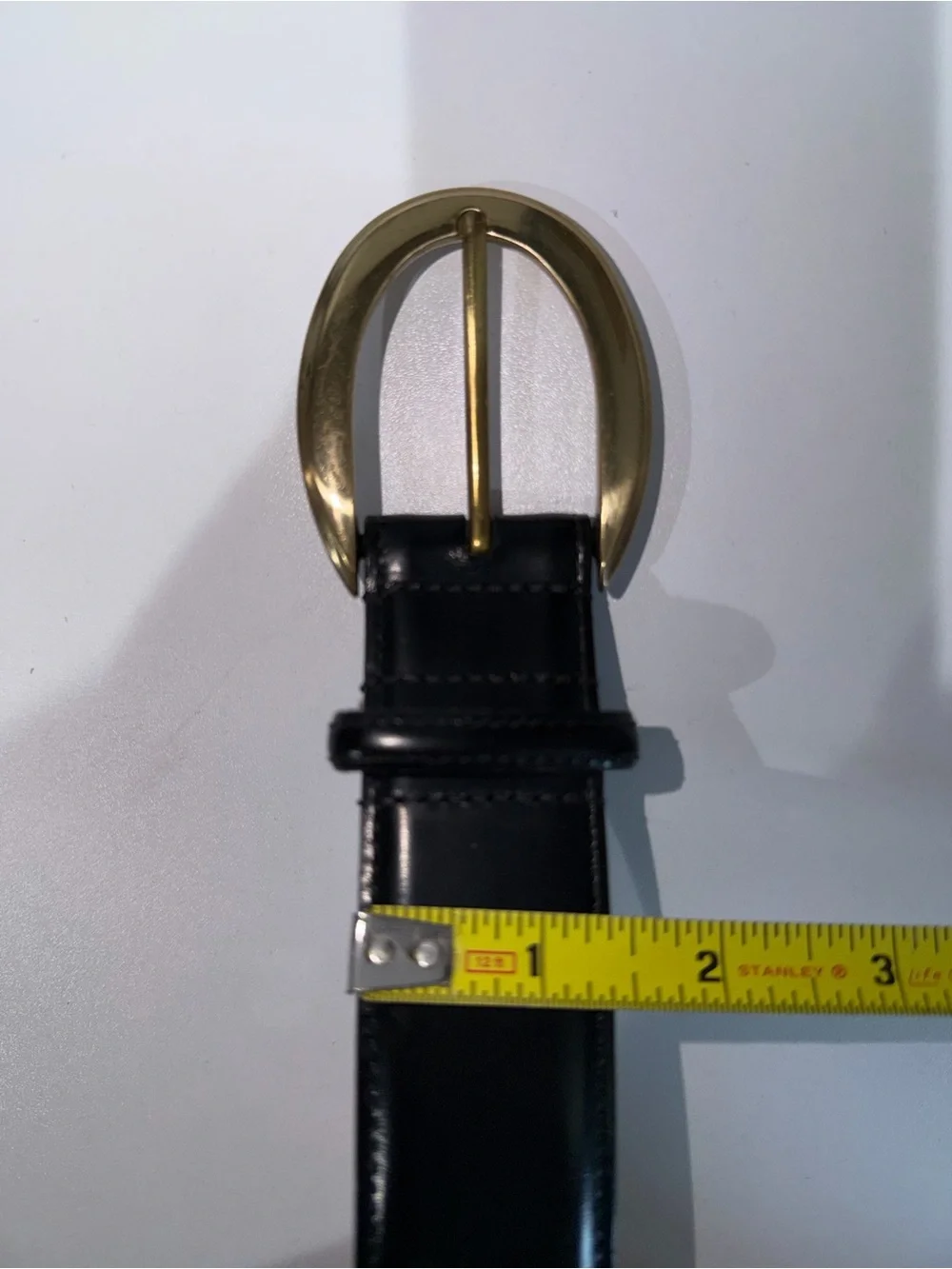 VTG Coach 8527  Black Leather Belt W/ Brass Buckle. Size L